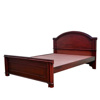 Picture of Tajfurn King Size Cambridge Wooden Bed/Cot, 6.5'x6' for Home Bedroom, Color: Rose wood, Matte Finish