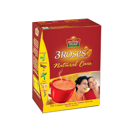 Picture of 3 Roses Natural Care Tulsi, Ginger, Cardamom Tea Box  (250 g)
